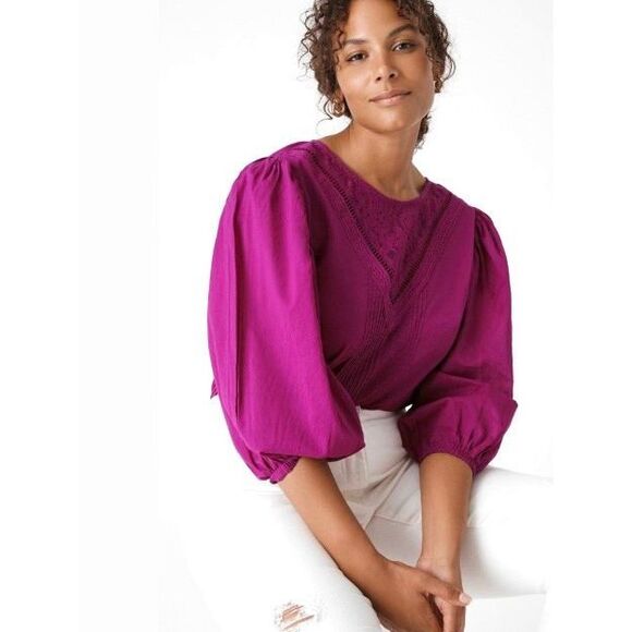 NEW Farm Rio for Anthropologie Women’s Small Kelsie Blouse Top - Picture 1 of 9
